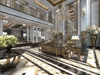 巴洛克風格別墅室內(nèi)裝修裝飾效果展示-1010-03