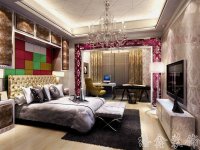 輕奢風格別墅室內(nèi)裝修裝飾效果展示-1033-03
