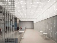 現(xiàn)代個性格柵辦公室裝修裝飾設計-1567-02