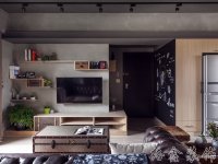 工業(yè)風格家居裝修裝飾室內(nèi)設(shè)計效果-A503-4-4