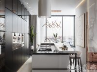 現代網紅風家居裝修裝飾室內設計效果-F503-3